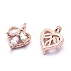 Eco-Friendly Brass Charms KK-P155-34RG-02-NR-2