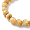 8.5mm Round Dyed Natural Tiger Eye Beads Stretch Bracelet for Girl Women BJEW-JB07152-5