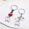 WEWAYSMILE 2 pcs Dog Keychain Car Keychain Pet Pendant Key-Ring Lovely Dog Key-ring Portable Metal Keychain Gift for Pet Lover Birthday Puppy Theme Party Supplies (Samoye) JX785A-3