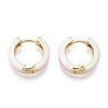 Brass Huggie Hoop Earrings EJEW-S209-07-4