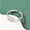 Brass Micro Pave Cubic Zirconia Finger Rings RJEW-C153-01P-02-2