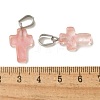 Cherry Quartz Glass Pendants G-Z067-04P-04-4