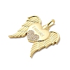 Brass Micro Pave Clear Cubic Zirconia Pendants KK-H519-09G-2