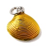 Brass Enamel Shell Charms KK-A268-08P-2
