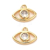 Brass Cubic Zirconia Charms KK-D300-11G-1