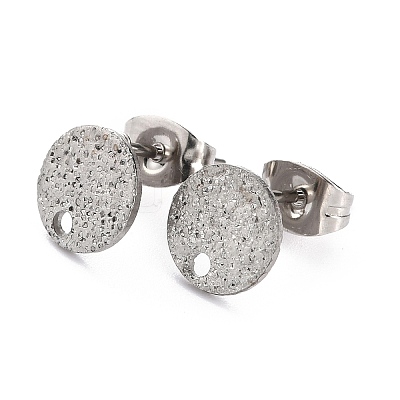 Non-Tarnish 304 Stainless Steel Stud Earring Findings STAS-O144-01A-P-1