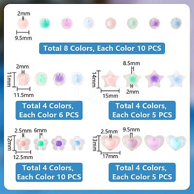 Transparent Acrylic Beads TACR-PH0001-72-1