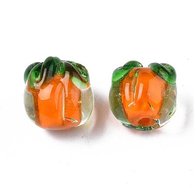 20Pcs Autumn Theme Handmade Lampwork Beads LAMP-FP0001-09-1