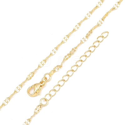 Brass Oval Link Chains Necklace for Women NJEW-P265-23G-1