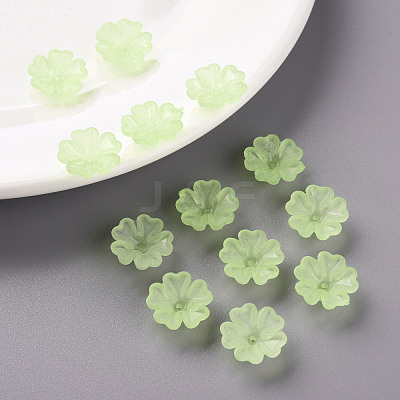Transparent Frosted Acrylic Bead Caps MACR-S371-04A-728-1