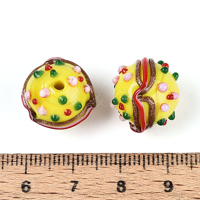 Handmade Lampwork Bumpy Beads LAMP-T022-05F-1