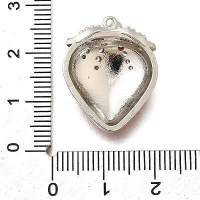 Brass Micro Pave Cubic Zirconia Pendants KK-A245-09P-1
