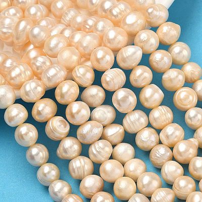 Natural Cultured Freshwater Pearl Beads Strands PEAR-L034-12E-1