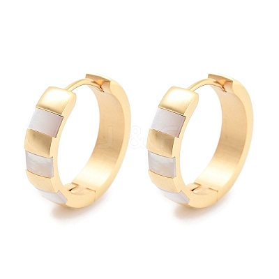 Ion Plating(IP) 304 Stainless Steel Hoop Earrings EJEW-C096-28B-G-1
