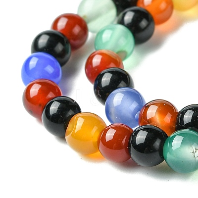 Natural Agate Beads Strands G-F417-05-6mm-1