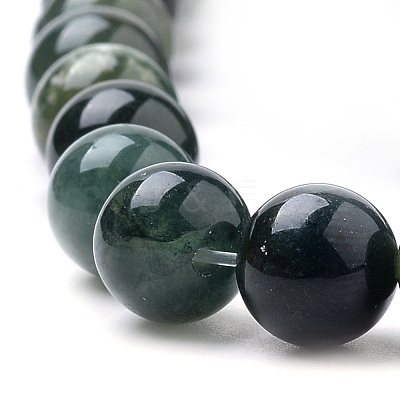 Natural Moss Agate Beads Strands X-G-I199-06-8mm-1