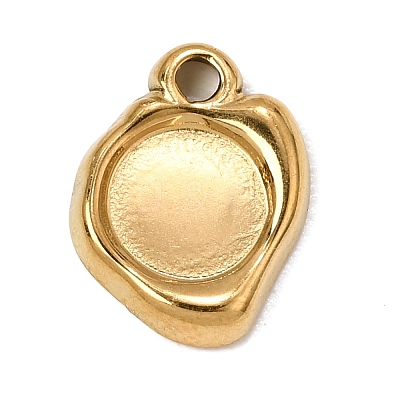 304 Stainless Steel Pendant Cabochon Settings SA-CBA9B1E-01C-G-1