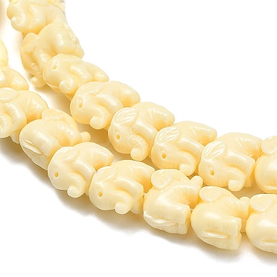 Synthetic Coral Dyed Carved Bead BSHE-H114-04E-1
