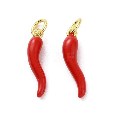 Rack Plating Brass Enamel Charms X-KK-C008-20G-04-1