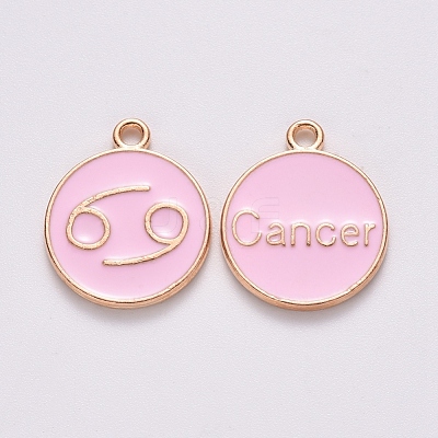 Alloy Enamel Pendants X-ENAM-S124-01B-09D-1