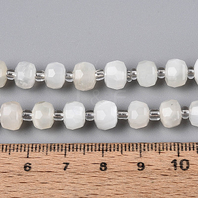 Natural White Moonstone Beads Strands G-N327-08A-09-1