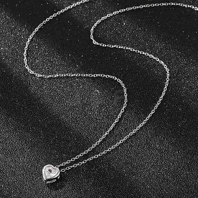 304 Stainless Steel Pendant Necklaces NJEW-O108-14P-1