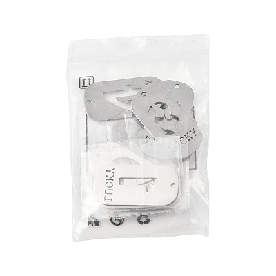 10Pcs 10 Styles 304 Stainless Steel Pendants STAS-FS0002-17G-1