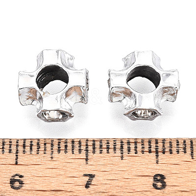 Alloy Rhinestone European Beads FIND-N009-04P-1