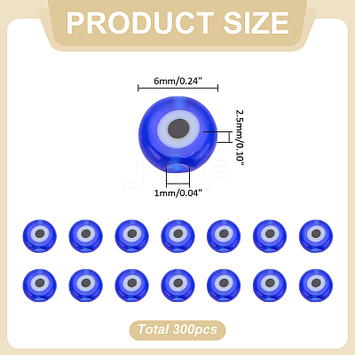 Handmade Evil Eye Lampwork Beads LAMP-ME0001-16A-1