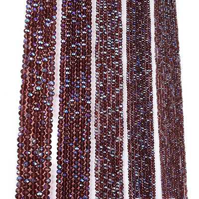 Electroplate Glass Beads Strands EGLA-A044-T6mm-L13-1