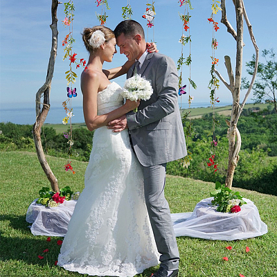 6Pcs Silk Cloth Artificial Floating Flower Curtain for Home Wedding Decor AJEW-UN0003-06-1