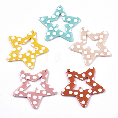 Opaque Printed Acrylic Pendants MACR-N011-007-1