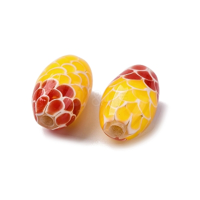 Two Tone Handmade Lampwork Beads LAMP-K042-01B-1