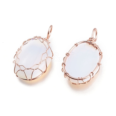 Opalite Pendants G-K305-B04-RG-1
