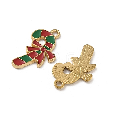 304 Stainless Steel Enamel Pendants STAS-L300-012G-27-1