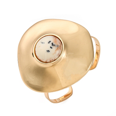 Alloy & Iron Cuff Bangles for Women BJEW-F501-02KCG-1
