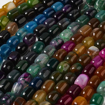 Natural Agate Beads Strands G-H295-F01-1