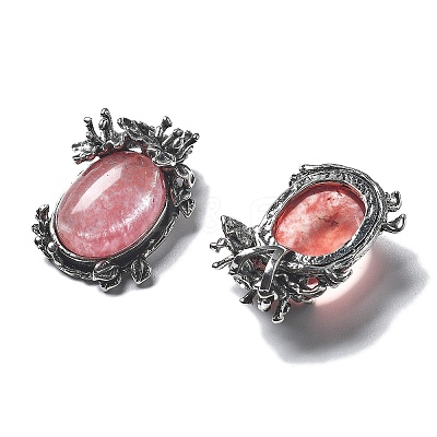 Cherry Quartz Glass Pendants G-H083-01AS-08-1