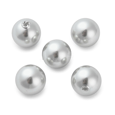 Baking Paint Pearlized Glass Pearl Round Beads X-HY-Q001-02B-04-1