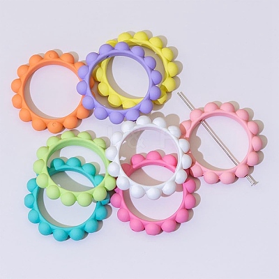 24Pcs 12 Colors Opaque Acrylic Bead Frames SACR-AR0001-22-1