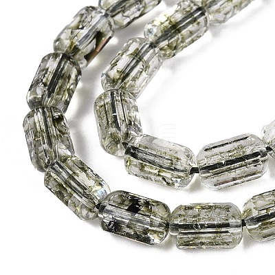 Crackle Transparent Glass Beads Strands GLAA-N068-05A-02-1