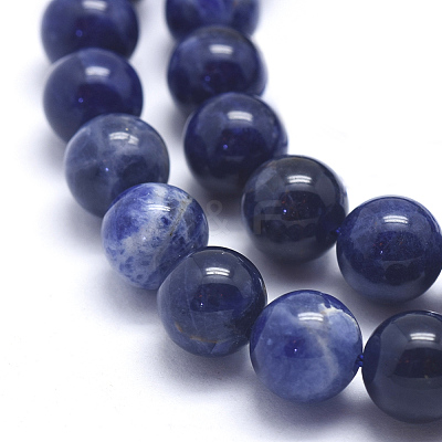 Natural Sodalite Beads Strands G-K224-01-8mm-1