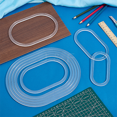 8Pcs Acrylic Template DIY-PH0036-13-1
