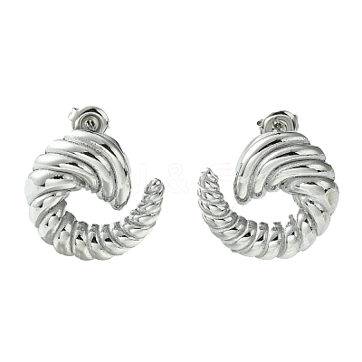Non-Tarnish 304 Stainless Steel Stud Earrings EJEW-Z038-03P-1