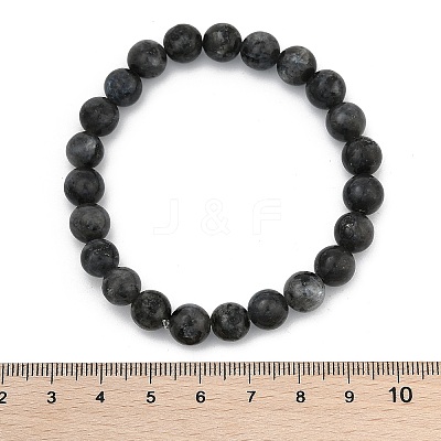 Natural Larvikite Beads Stretch Bracelets BJEW-F380-01-B14-1