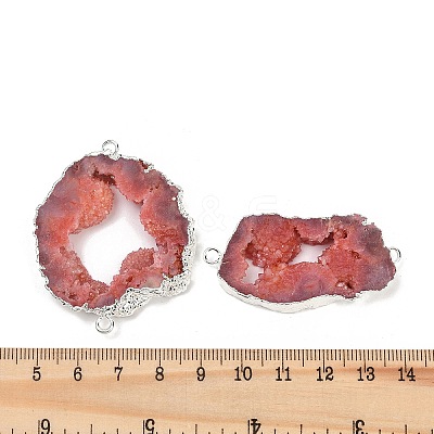 Dyed Natural Druzy Agate links G-R012-05S-03-1
