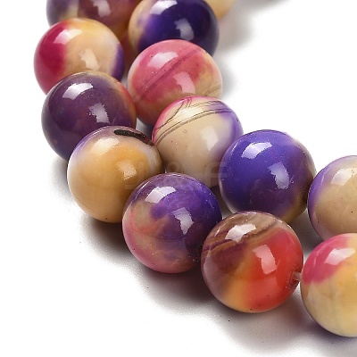 Dyed Natural Agate Beads Strands G-G203-09F-10mm-1