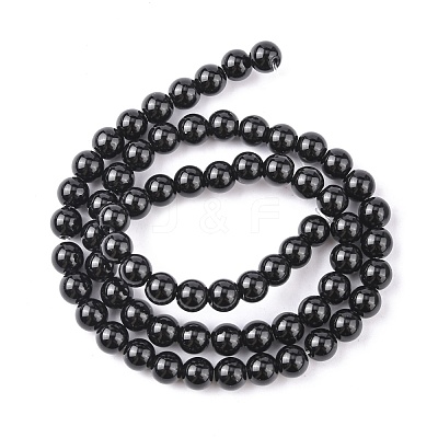 Synthetic Black Stone Beads Strands GSR6mmC044-1
