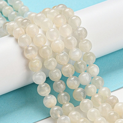 Natural White Moonstone Beads Strands LS-G-F306-05AB-6mm-01-1