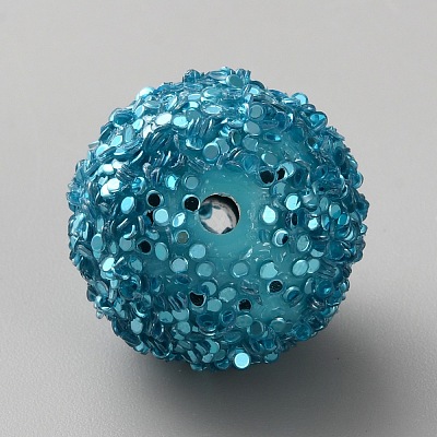Opaque Acrylic Glitter Beads FIND-CJC0010-111A-09-1